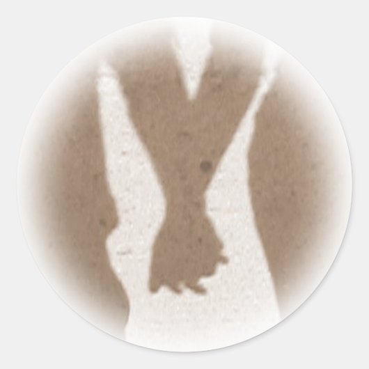 手を握ること ラウンドシール (正面)