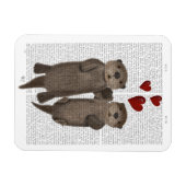 手を握るカワウソ マグネット (横)