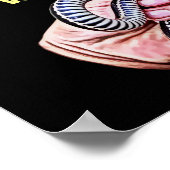 手を握るベビーヘビ引用文爬虫類動物アート ポスター (角)