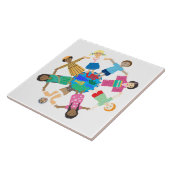 手を握る世界の子供たち タイル (側面)