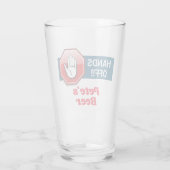 手を放せ!ビールガパーソナライズされたラス タンブラーグラス (裏面)