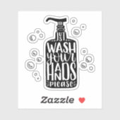 手を洗いなさい シール (シート)