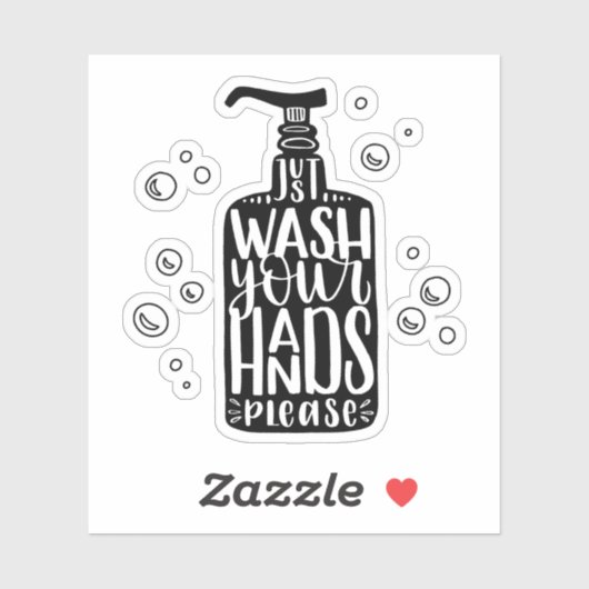 手を洗いなさい シール (シート)