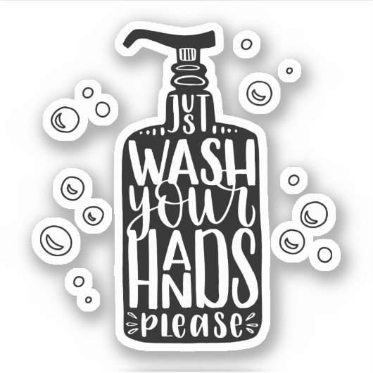 手を洗いなさい シール (正面)