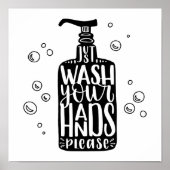 手を洗いなさい ポスター (正面)