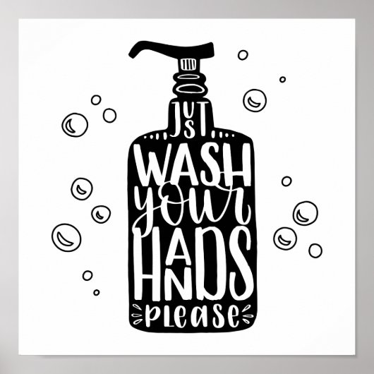 手を洗いなさい ポスター (正面)