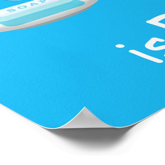 手を洗うのはおもしろいウイルスの生殖安全キッズ ポスター (角)