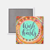 手を洗うカラフルおもしろい磁石 マグネット (正面/裏面)