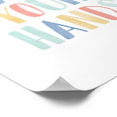 手を洗うキッズバスルームカラフルのポスター ポスター (角)