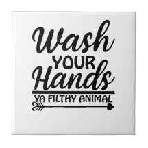 手を洗うサインおもしろい