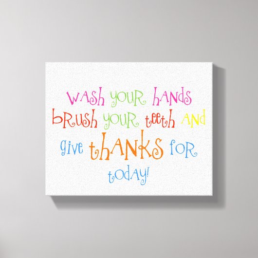 手を洗うバスルーム与えのプリントアート キャンバスプリント (正面)