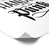 手を洗うパンク – 黒 ポスター (角)