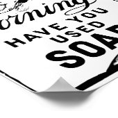 手を洗うレトロな衛生広告 ポスター (角)