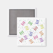 手を洗う泡の色数々ののパターン マグネット (正面/裏面)