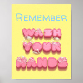 手を洗う衛生安全アラーム ポスター