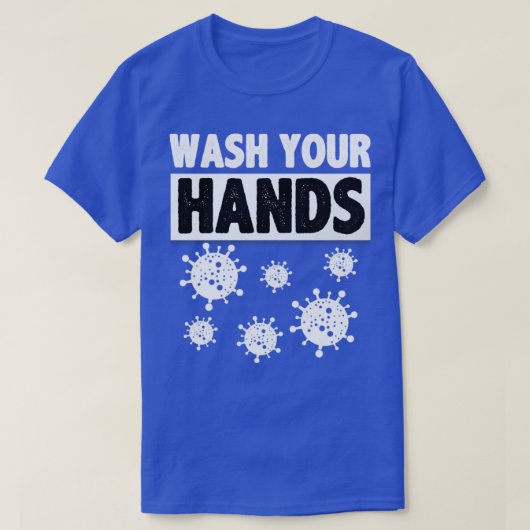 手を洗う衛生引用文 Tシャツ (デザイン正面)