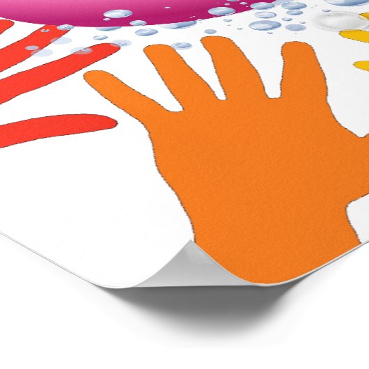 手を洗う ポスター (角)