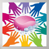 手を洗う ポスター (正面)