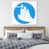 手を洗う（健康と安全） （衛生） キャンバスプリント (インサイチュ (寝室))