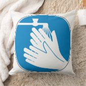 手を洗う（健康と安全） （衛生） クッション (ブランケット)