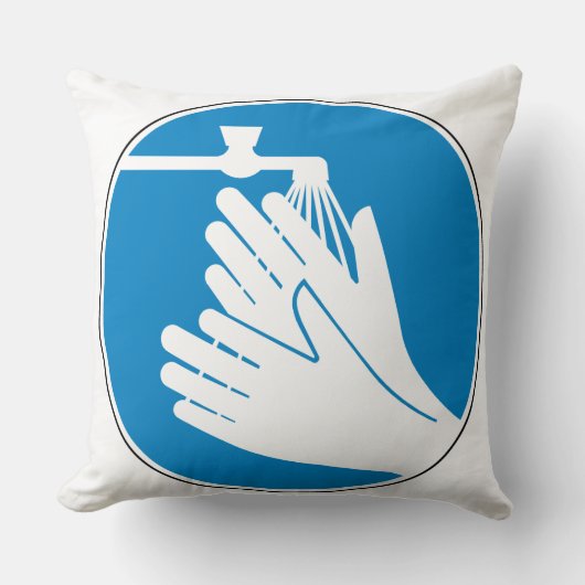 手を洗う（健康と安全） （衛生） クッション (正面)