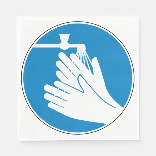 手を洗う（健康と安全） （衛生） スタンダードランチョンナプキン (正面)