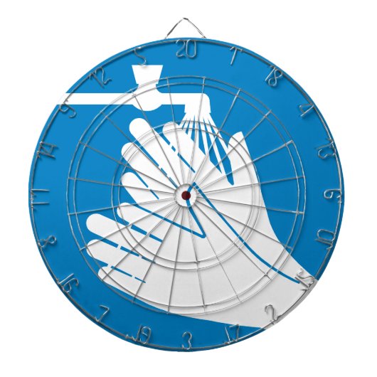 手を洗う（健康と安全） （衛生） ダーツボード (正面)