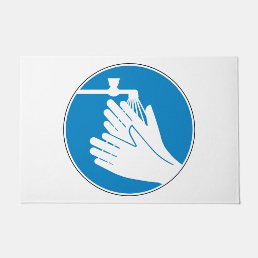 手を洗う（健康と安全） （衛生） ドアマット (正面)