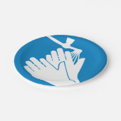 手を洗う（健康と安全） （衛生） ペーパープレート (アングル)