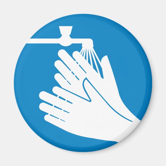 手を洗う（健康と安全） （衛生） マグネット (正面)