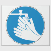 手を洗う（健康と安全） （衛生） ラッピングペーパー (フラット)