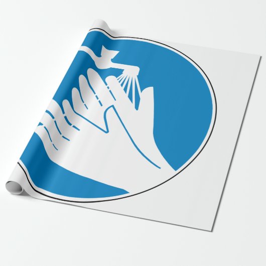 手を洗う（健康と安全） （衛生） ラッピングペーパー (アンロールド)