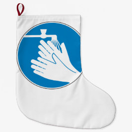 手を洗う（健康と安全） （衛生） ラージクリスマスストッキング