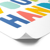 手を洗う、子供のバスルームの装飾 ポスター (角)