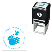 手を洗う – 手洗いコロナウイルス&インフルエンザ セルフインキングスタンプ (インサイチュ)