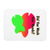 手を洗ったのか？キッズ冷蔵庫 マグネット (横)