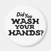 手を洗ったのか？コロナウイルスCOVID-19インフルエンザ マグネット (正面)
