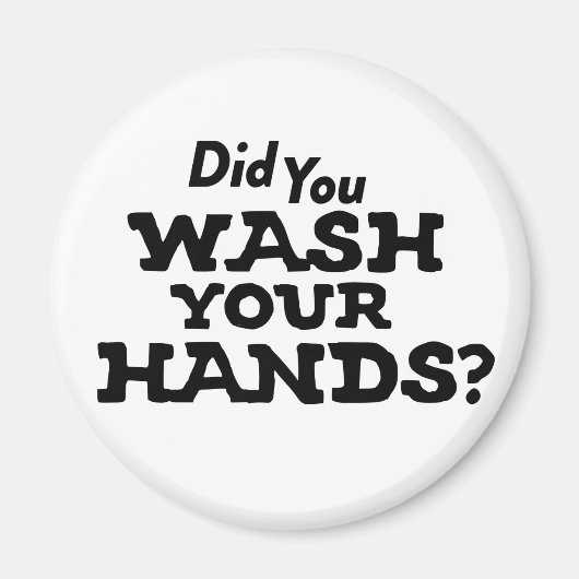 手を洗ったのか?コロナウイルスCOVID-19インフルエンザ マグネット (正面)