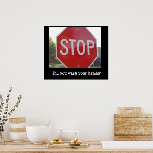 手を洗ったの？ ポスター (キッチン)