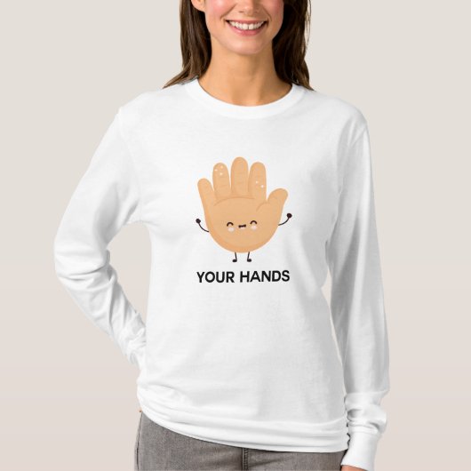 手を洗ってください Tシャツ (正面)