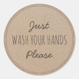 手を洗ってちょうだい |家にいる ラウンドシール