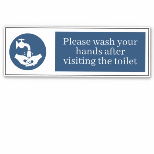 手を洗ってトイレのシールを貼って シール (正面)