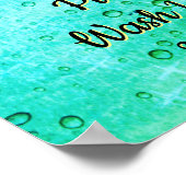 手を洗って下さい2020バスルーム衛生看板 ポスター (角)