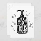 手を洗って下さい ポストカード (正面/裏面)