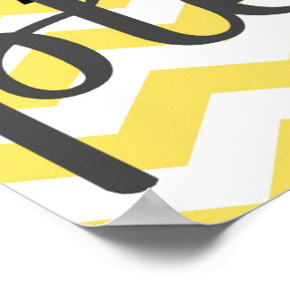 手を洗って下さい – Chevron – イエローグレー ポスター