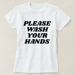 手を洗って下さい Tシャツ