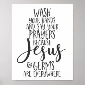 手を洗って祈りの言葉 ポスター (正面)