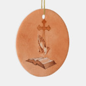 手を祈ること セラミックオーナメント (右)