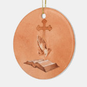 手を祈ること セラミックオーナメント (左)