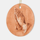 手を祈ること セラミックオーナメント (左)